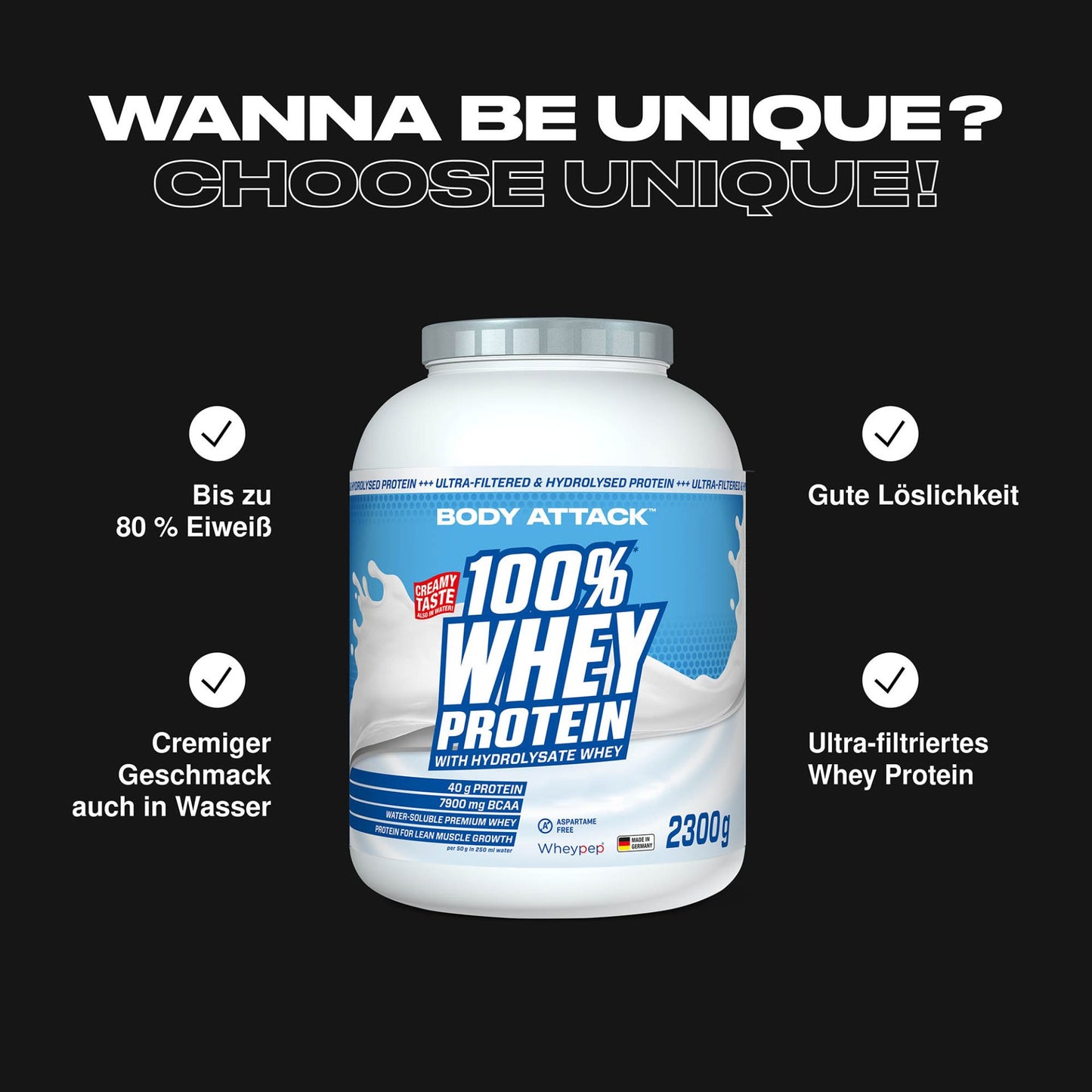 Body Attack 100% Whey Protein 2300g