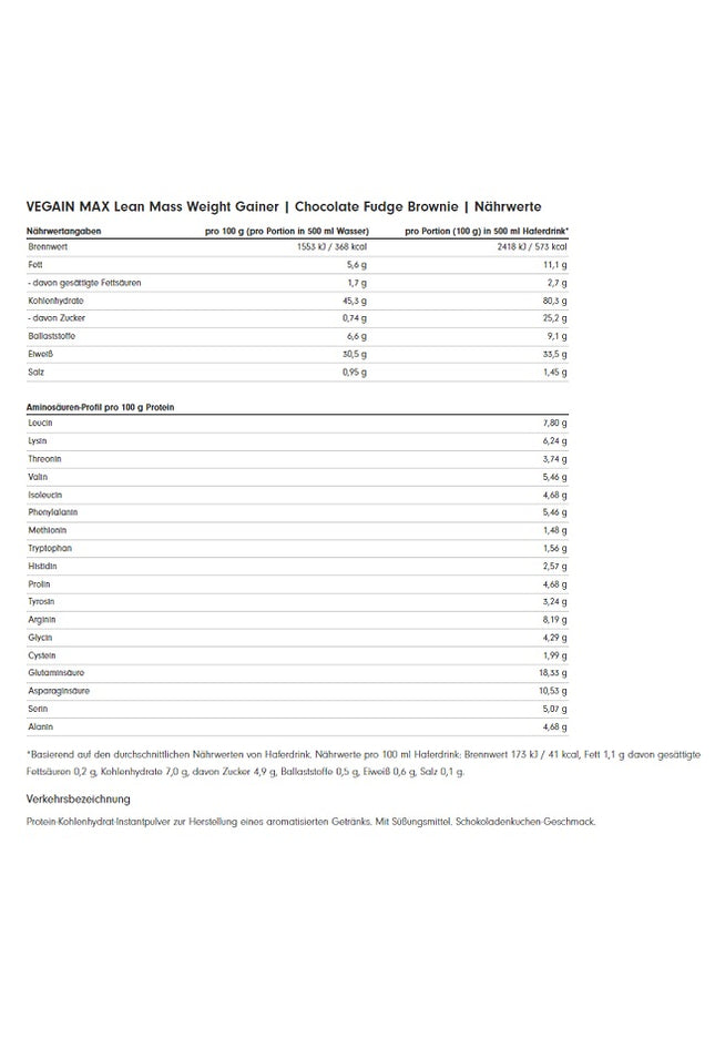 ProFuel VEGAIN MAX Gainer 3kg