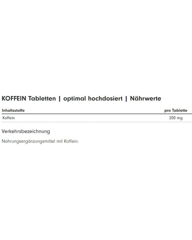 ProFuel Koffein (200mg) 365 Tabletten