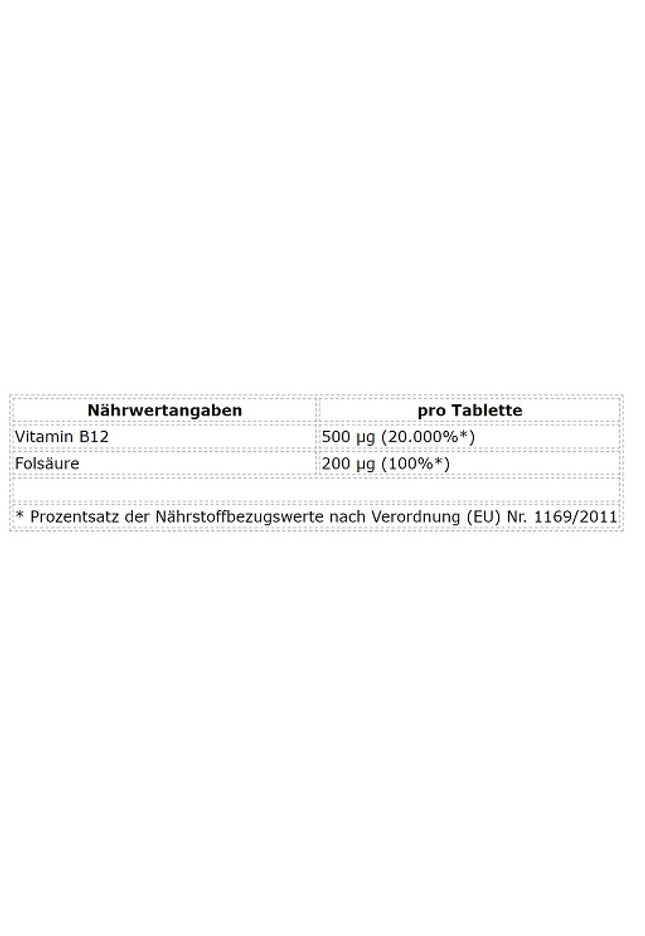 ProFuel Vitamin B12  Folsäure 365 Tabletten