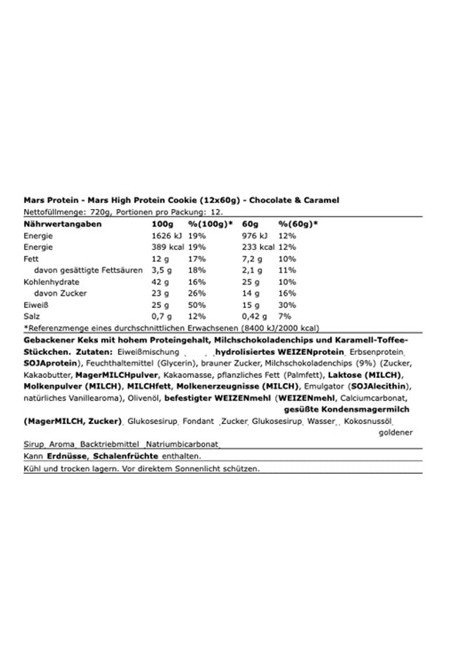 Mars High Protein Cookie 12x60g