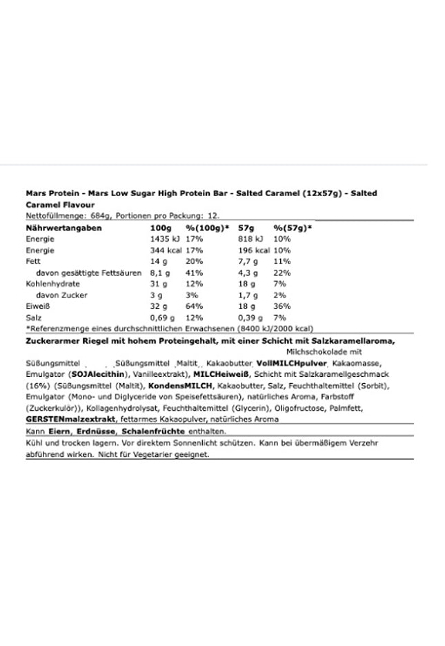 Mars Low Sugar High Protein Bar 12x57g