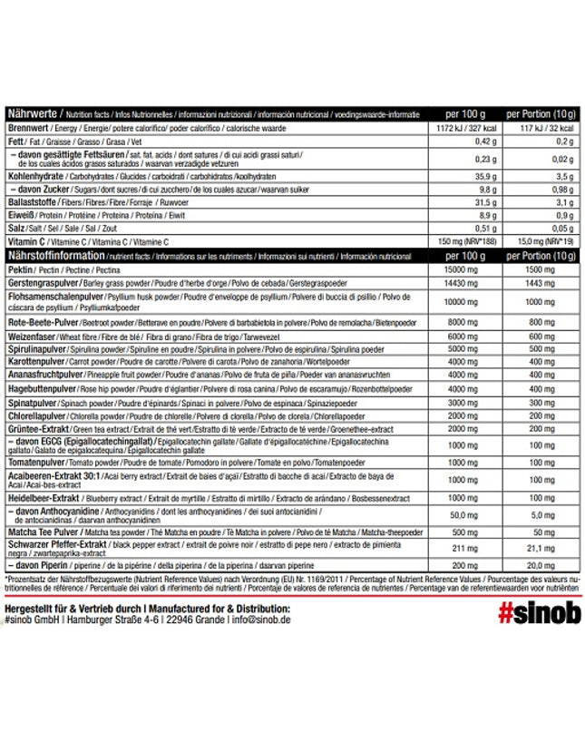 Sinob Greens & Reds 300g