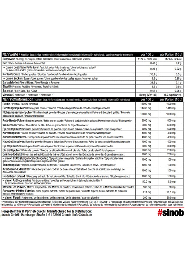 Sinob Greens & Reds 300g