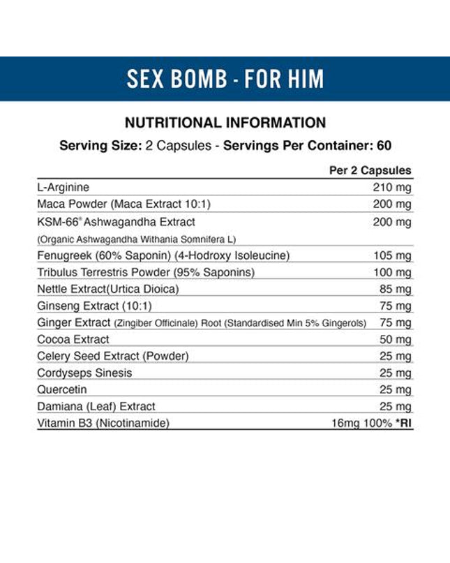 Applied Nutrition Sex Bomb for Him (für den Mann) - 120 caps