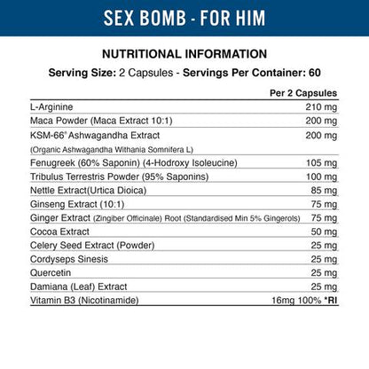 Applied Nutrition Sex Bomb for Him (für den Mann) - 120 caps