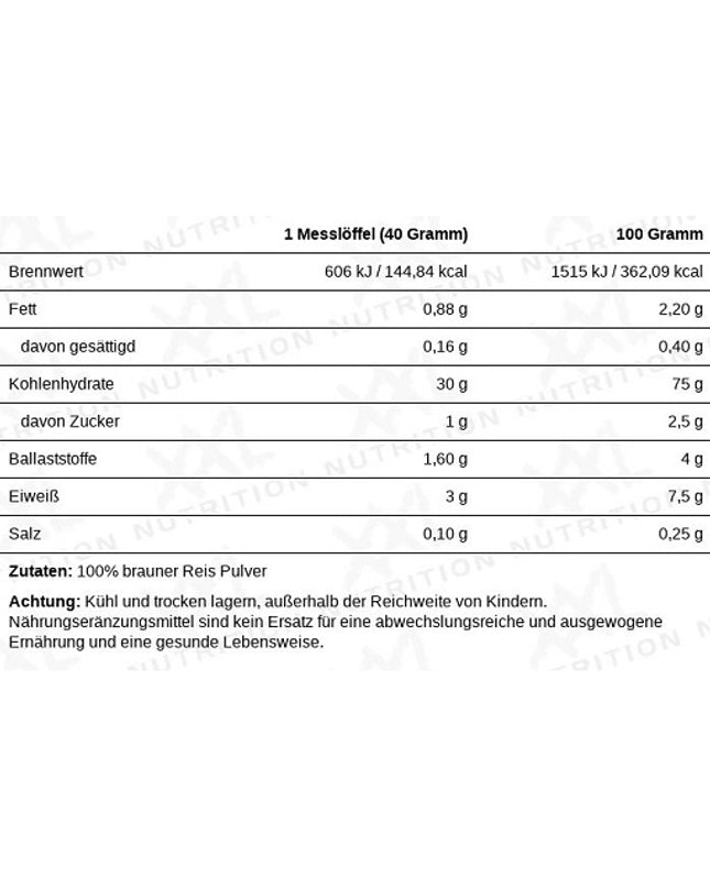 XXL Nutrition Perfect Rice Powder 5 kg