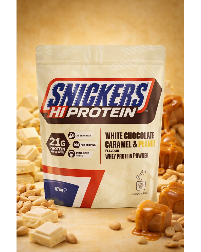 Snickers White Protein Powder 875g/455g - White Chocolate, Caramel & Peanut