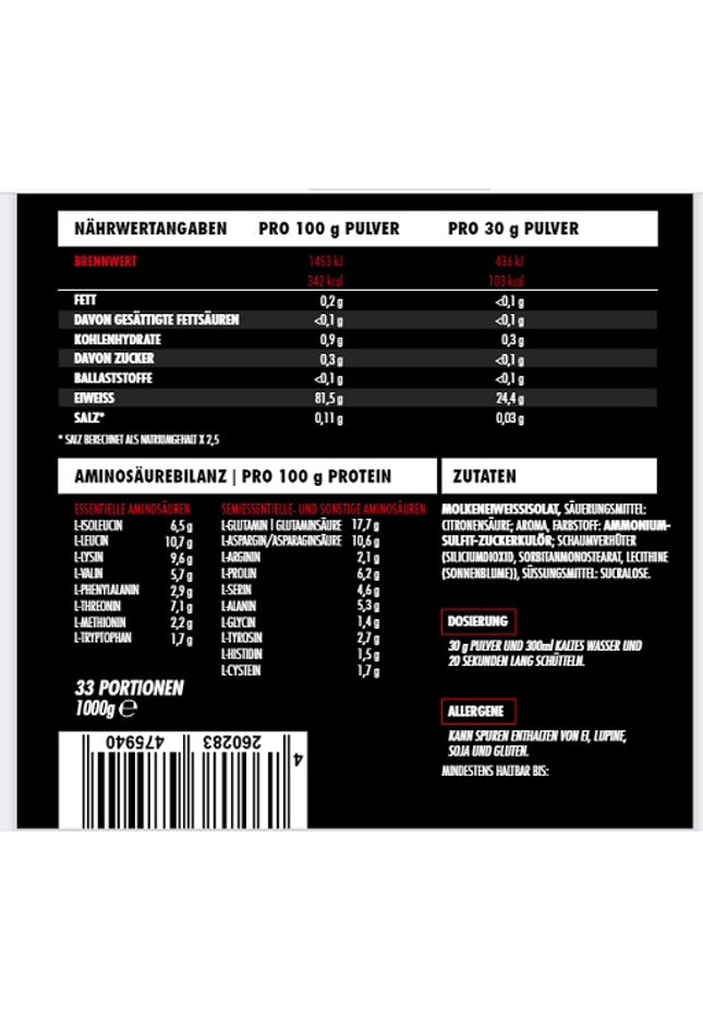 Big Zone Clear Whey Protein Juice 1000g Beutel