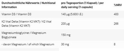 INLEAD Vitamin D3  K2  Magnesium 120 Kapseln