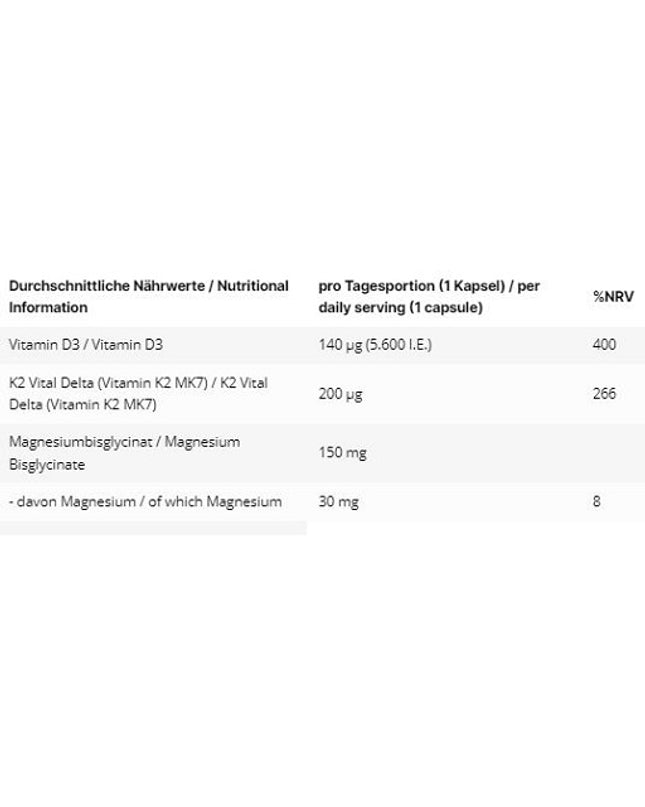 INLEAD Vitamin D3  K2  Magnesium 120 Kapseln