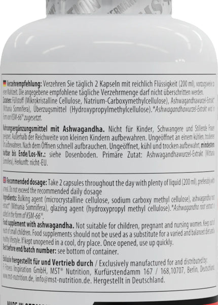 MST - Ashwagandha KSM-66® - 120 Caps