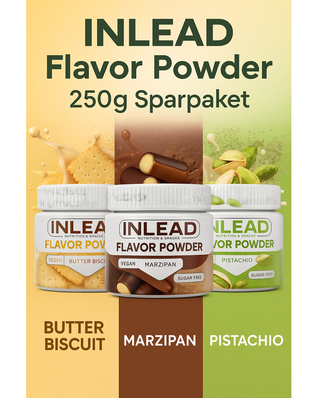 INLEAD Flavor Powder 250 g Sparpaket – Flavour Drops Pulver Bundle (3 Sorten)