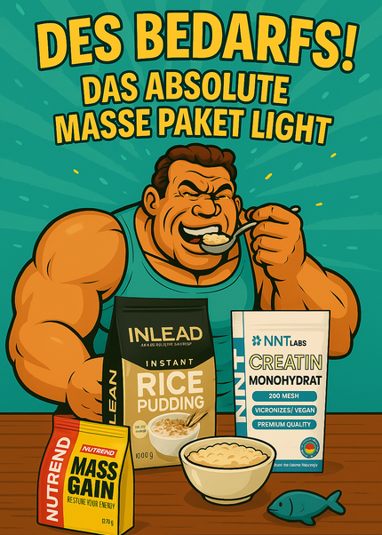 Masse Paket Light – Weight Gainer & Aufbau Bundle (Kalorien + Creatin + Extra-Food)