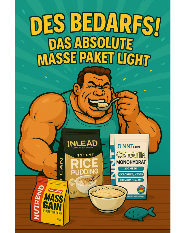 Masse Paket Light – Weight Gainer & Aufbau Bundle (Kalorien + Creatin + Extra-Food)