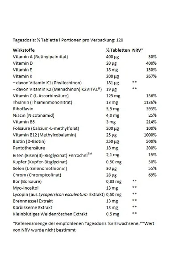 BioTech Multivitamin For Men from organic sources 60 Tabletten