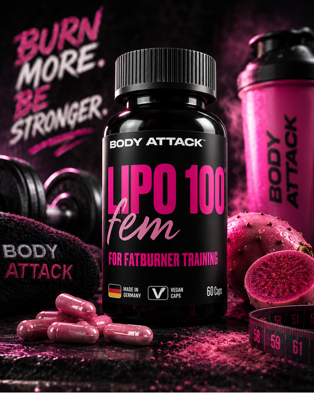 Body Attack Lipo100 Fem - 60 Kapseln