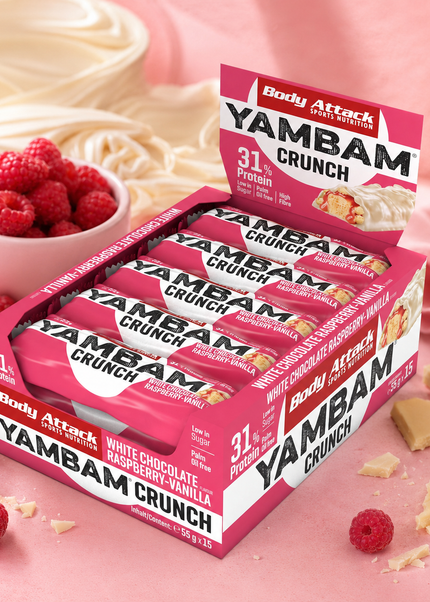 Body Attack YAMBAM CRUNCH Protein Riegel (15x55g)