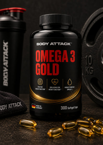 Body Attack Omega 3 Gold 300 Softgel Kapseln