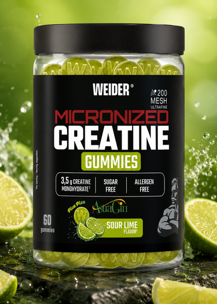 Weider Micronized Creatine 200 Mesh Gummies  AstraGin® 60 Gummies