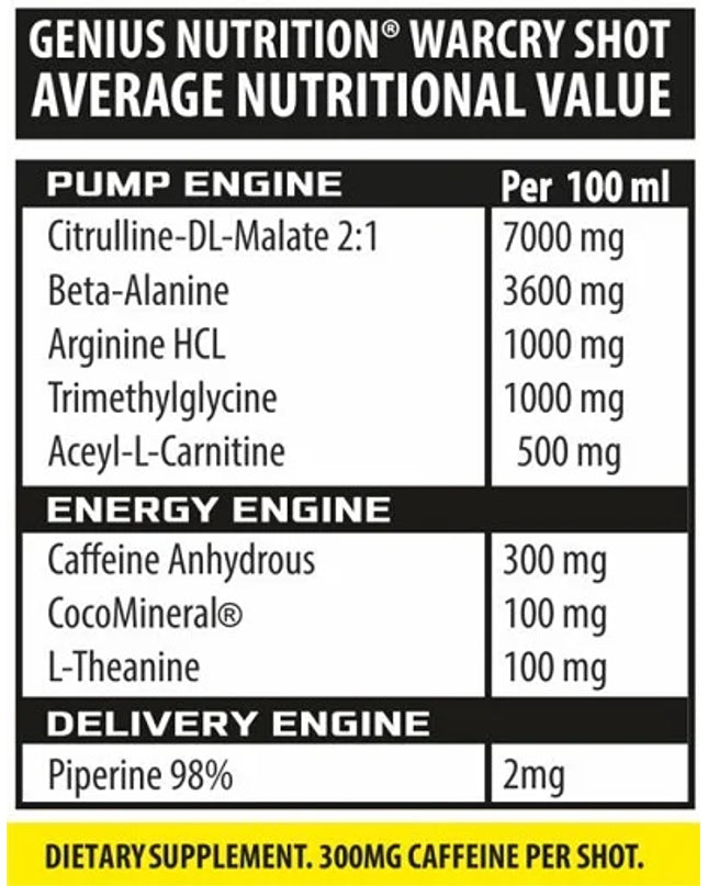 Genius Nutrition - Warcry Liquid Shot Cola (12x100ml)