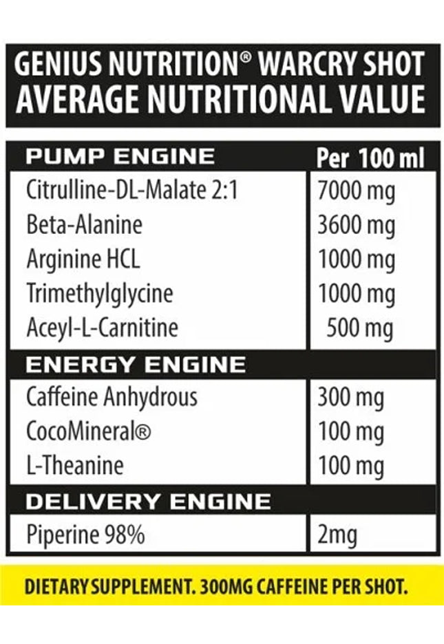 Genius Nutrition - Warcry Liquid Shot Cola (12x100ml)