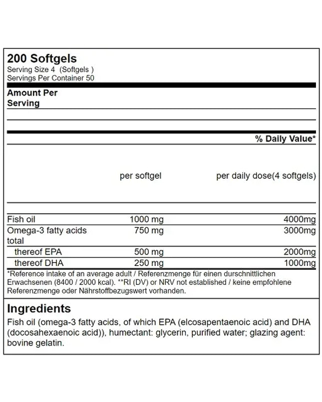 GN Triglyceride Omega 3 Sport Edition - 200 Softgels