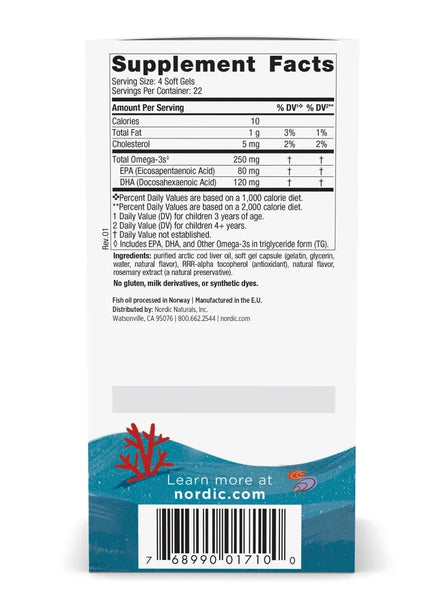 Nordic Naturals Children's DHA Omega 3, Strawberry - 90 Softgels