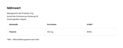 Ostrovit Vitamin B1 Thiamine 60 Kapseln