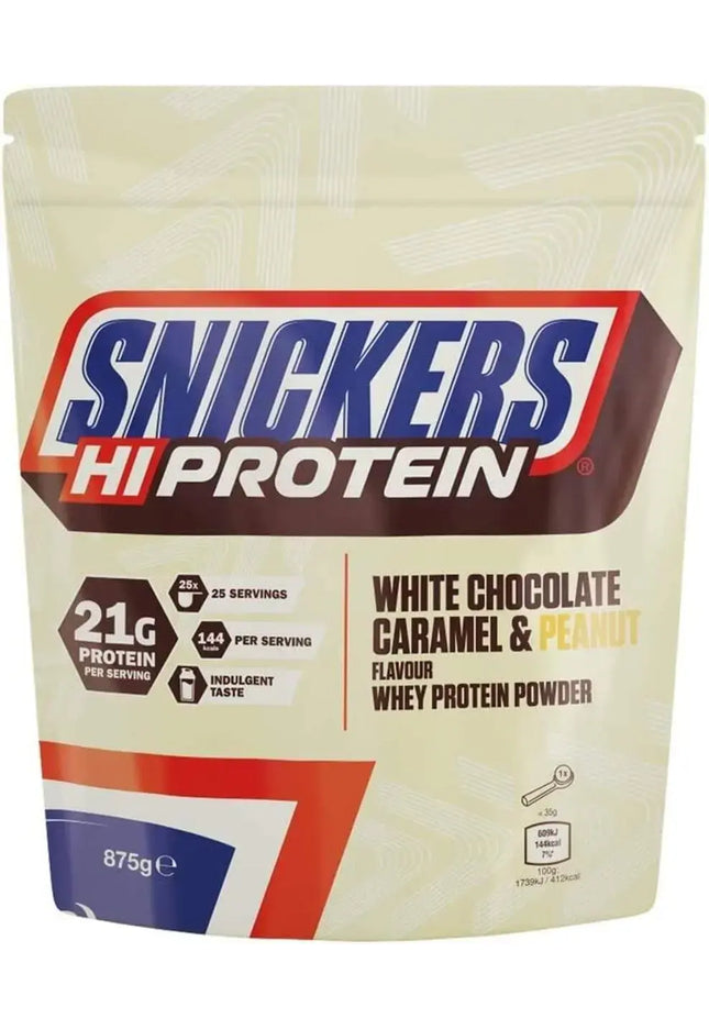 Snickers White Protein Powder 875g/455g - White Chocolate, Caramel & Peanut