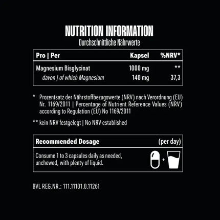Big Zone Magnesium Bisglycinat 240 Kapseln