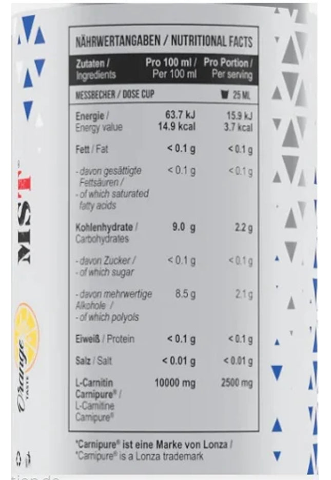 MST - L-Carnitine Carnipure 100 000 Orange 1000 ml