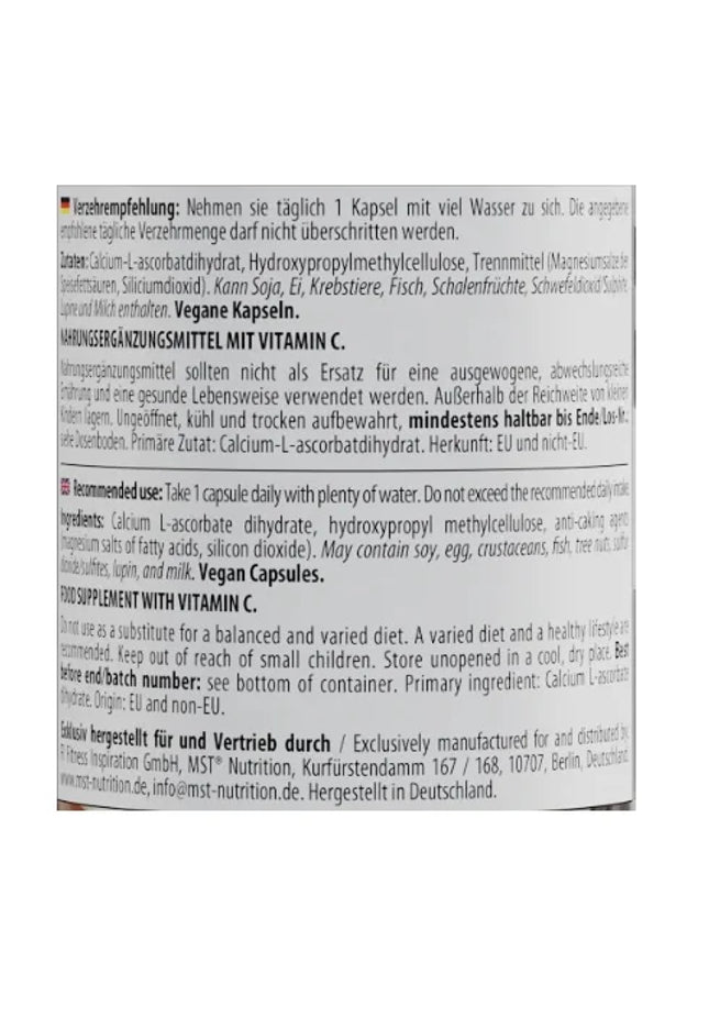 MST - Vitamin C Calcium L-Ascorbate 1000mg 90 Kapseln