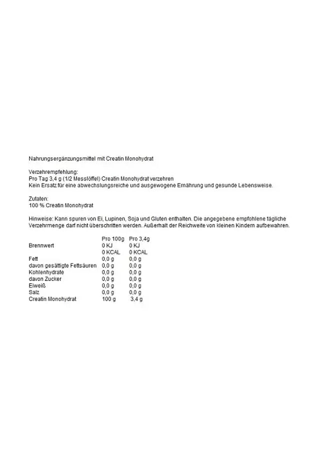 NNT Creatin Monohydrat mix 250g Dose