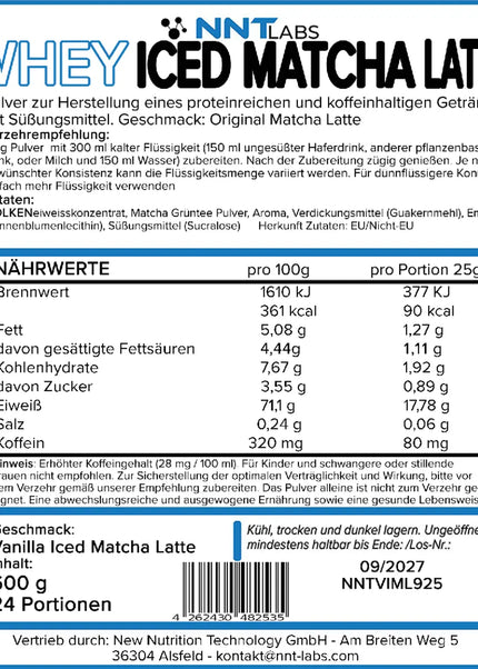 NNT Whey ICED MATCHA LATTE 600g