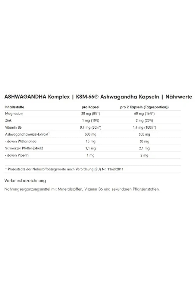 ProFuel Ashwagandha Komplex KSM-66 120 Kapseln