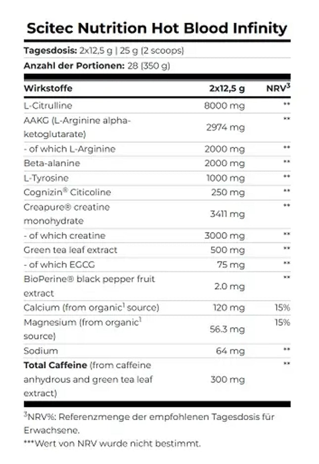 Scitec Hot Blood INFINITY 350g