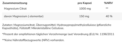 GN Magnesium Citrate 120 Kapseln