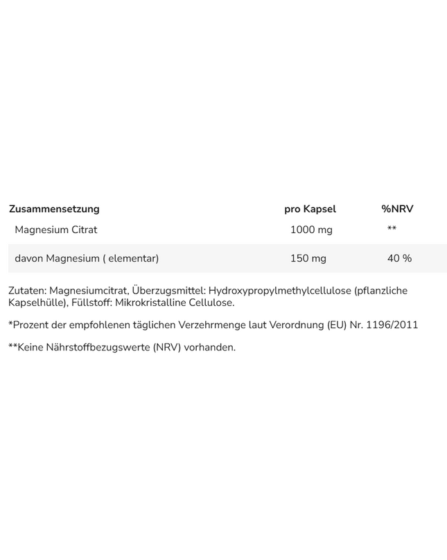 GN Magnesium Citrate 120 Kapseln