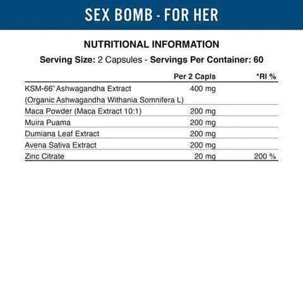 Applied Nutrition Sex Bomb Female - 120 caps